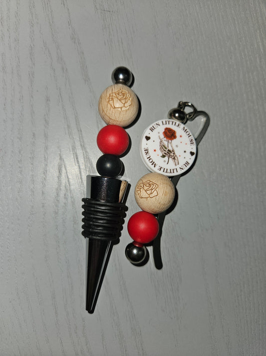 Bookmark & Wine Stopper Set