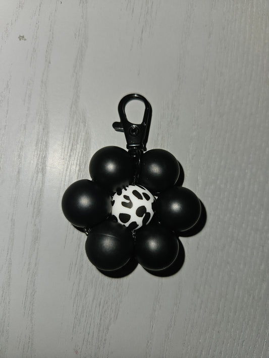 Small Beaded Daisy Keyring