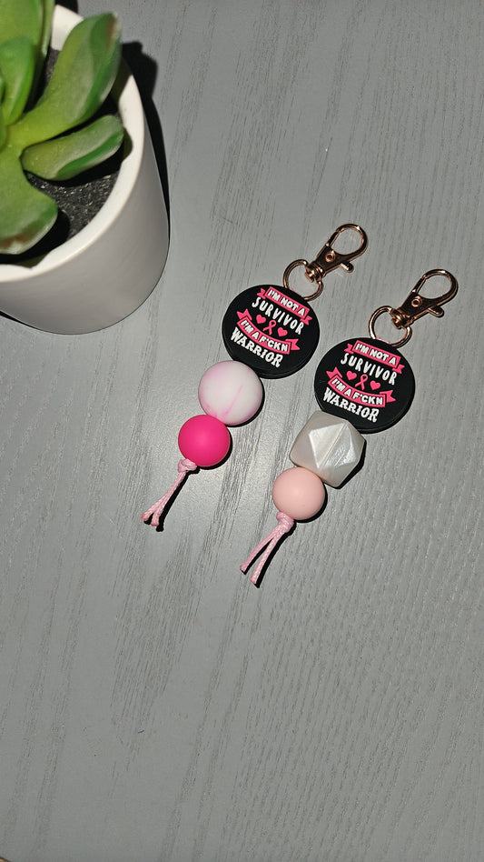 F*kn Warrior 3 Beaded Keyring